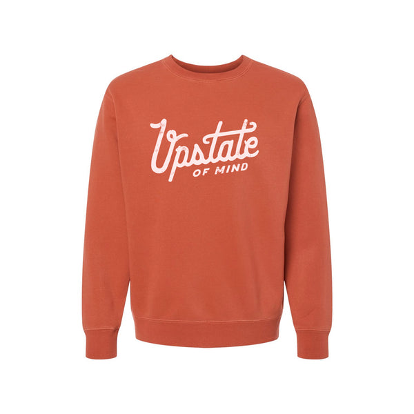 Upstate of Mind - Heritage Script Crewneck - Amber
