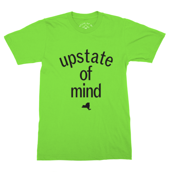 A neon green Upstate of Mind BRAT tee.