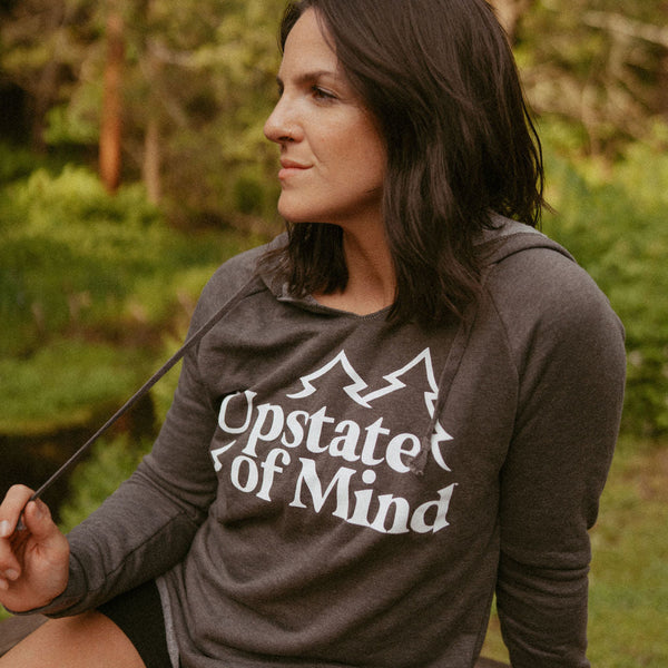 Upstate of Mind Women's Pine Tree Hoodie - Graphite Heather