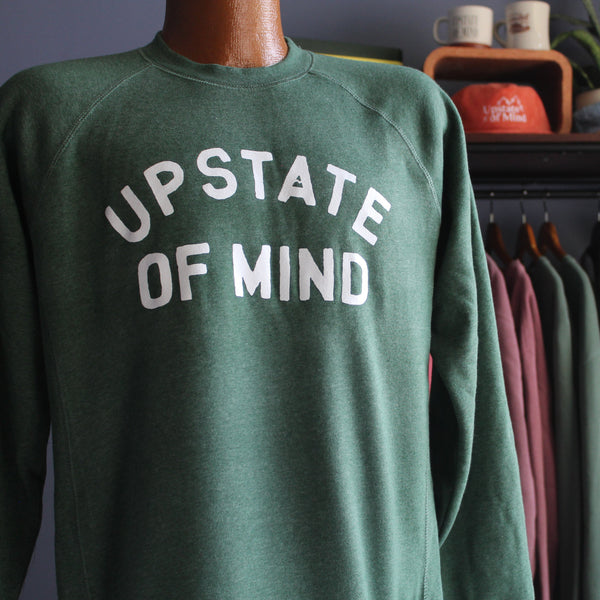 Upstate of Mind Crewneck - Moss Heather
