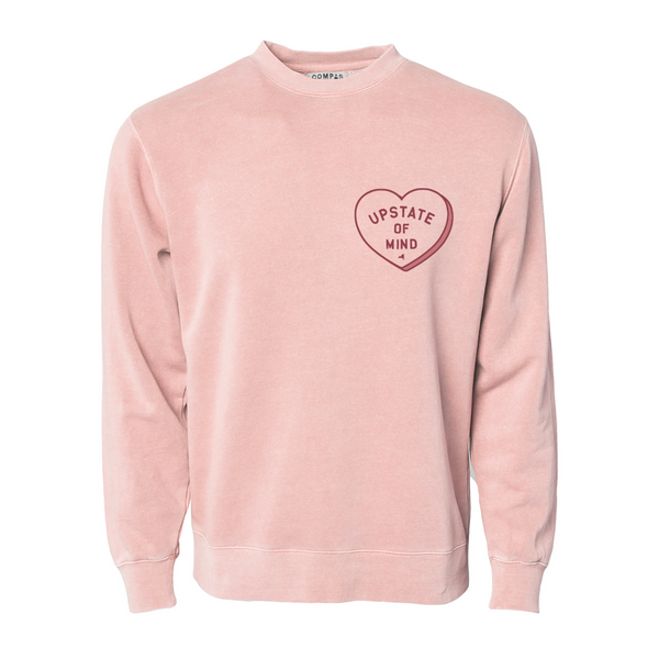 Upstate of Mind Valentine's Crewneck - Pigment Dusty Rose