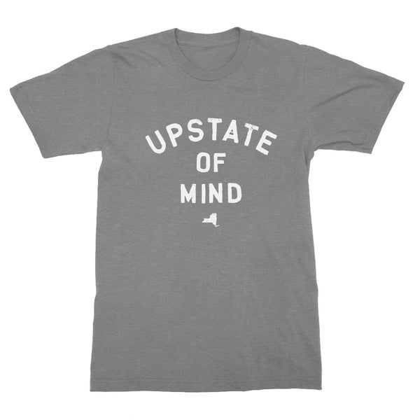 Upstate of Mind Tee in Deep Grey Heather.
