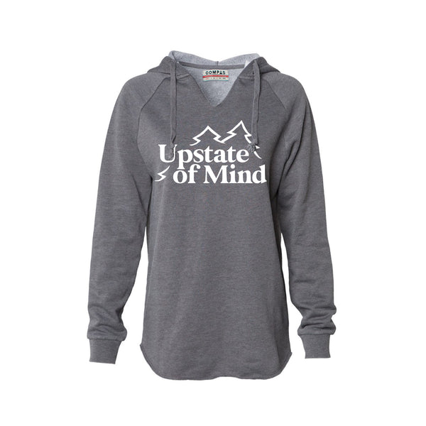 Upstate of Mind Women's Pine Tree Hoodie - Graphite Heather
