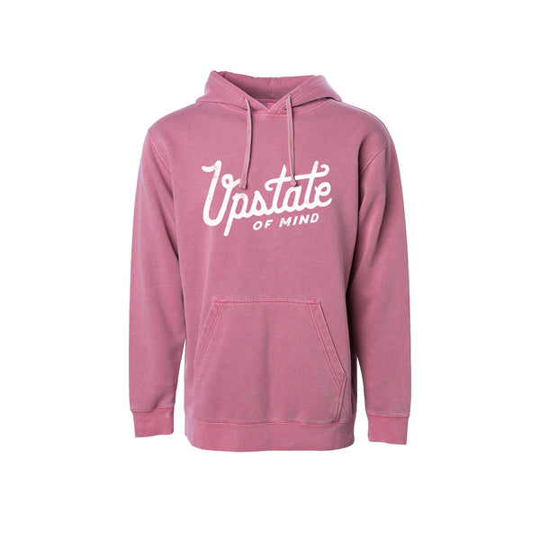 Heritage Script Hoodie - Raspberry Wash