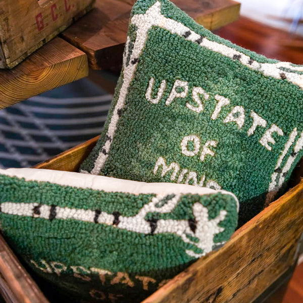 Upstate of Mind Hooked Wool Pillow