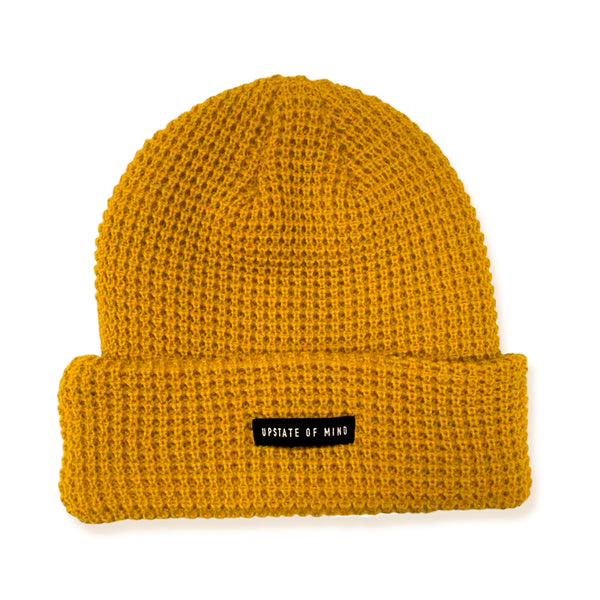 Nomad Waffle Knit Beanie - Marigold