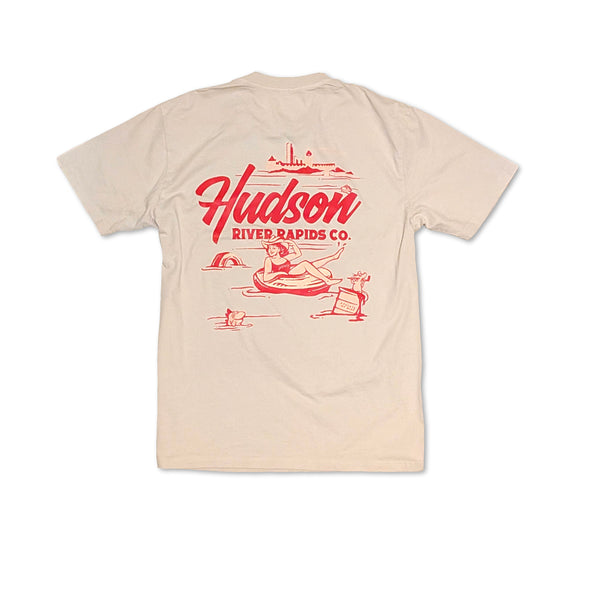 Hudson River Rapids Co. Vintage Tee - Natural Wash Cream