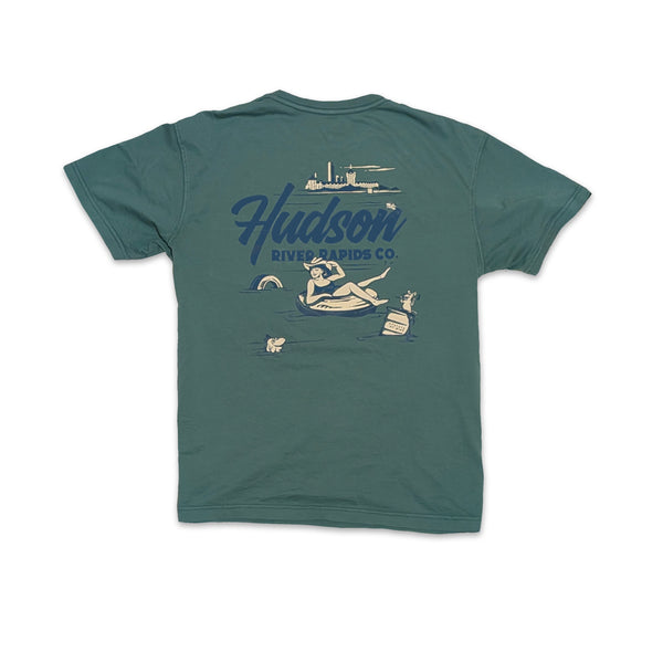 Hudson River Rapids Co. Vintage Tee - River Wash Green