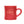 Load image into Gallery viewer, A product photo of The Upstater Ceramic Diner Mug. Mug is red with a tan graphic design of New York State outline with cursive text that reads &quot;Upstate N.Y&quot; in the middle.
