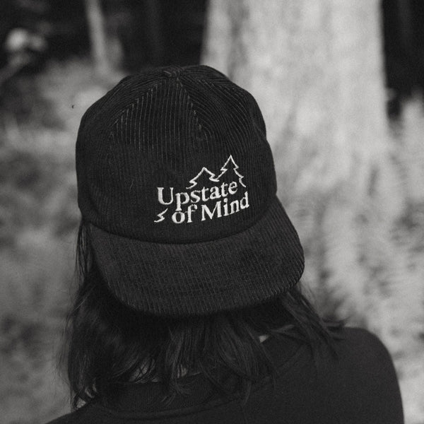 UOM Pine Tree Corduroy Hat -  Black
