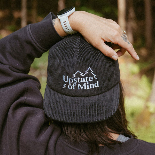 UOM Pine Tree Corduroy Hat -  Black