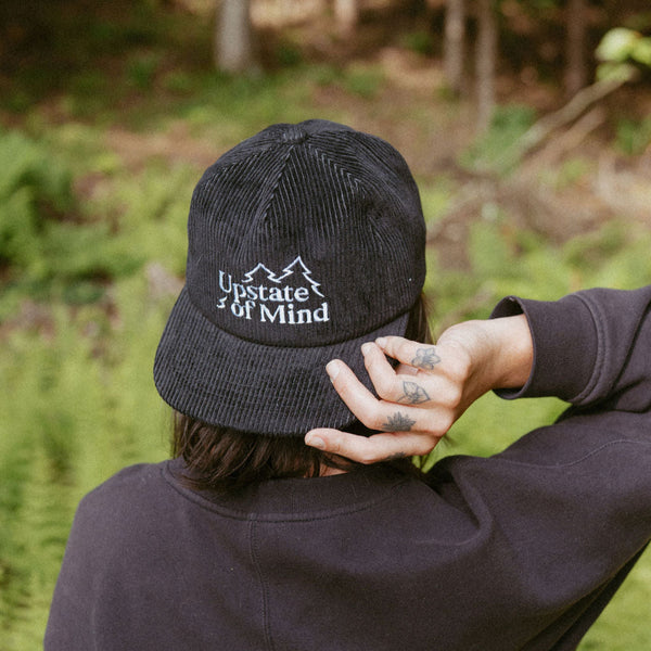 UOM Pine Tree Corduroy Hat -  Black