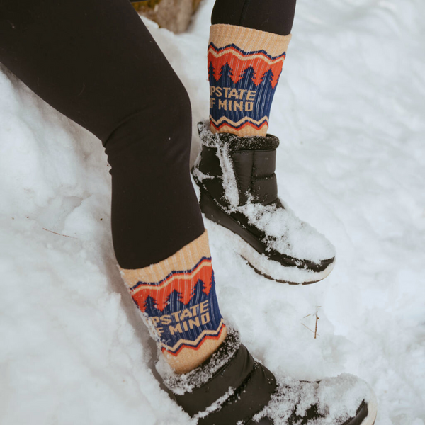 Upstate of Mind Standard Socks - Red/Navy