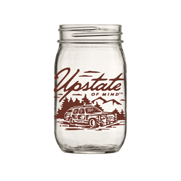 Woody Wagon Mason Jar