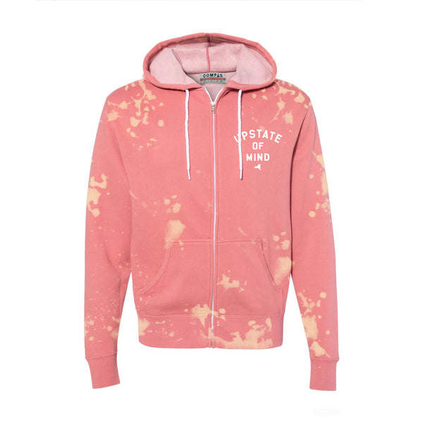 Upstate of Mind Zip-Up Hoodie - Bleached Rose