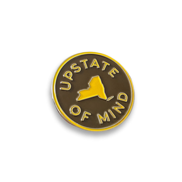 Upstate of Mind Enamel Pin - Brown & Yellow
