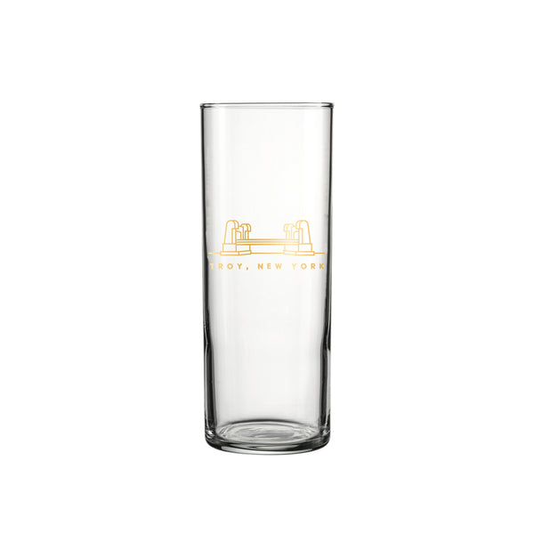 Troy New York -  Golden Pilsner Glass