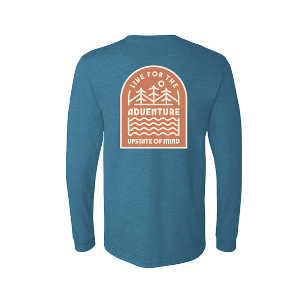 Live for the Adventure Long Sleeve Shirt - Deep Teal Heather