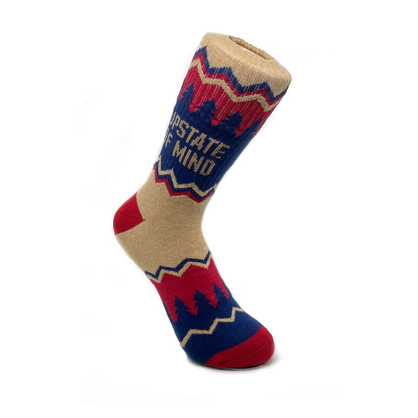 Upstate of Mind Standard Socks - Red/Navy